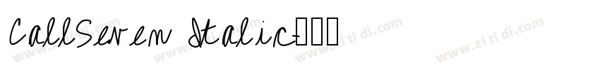 CallSeven Italic字体转换